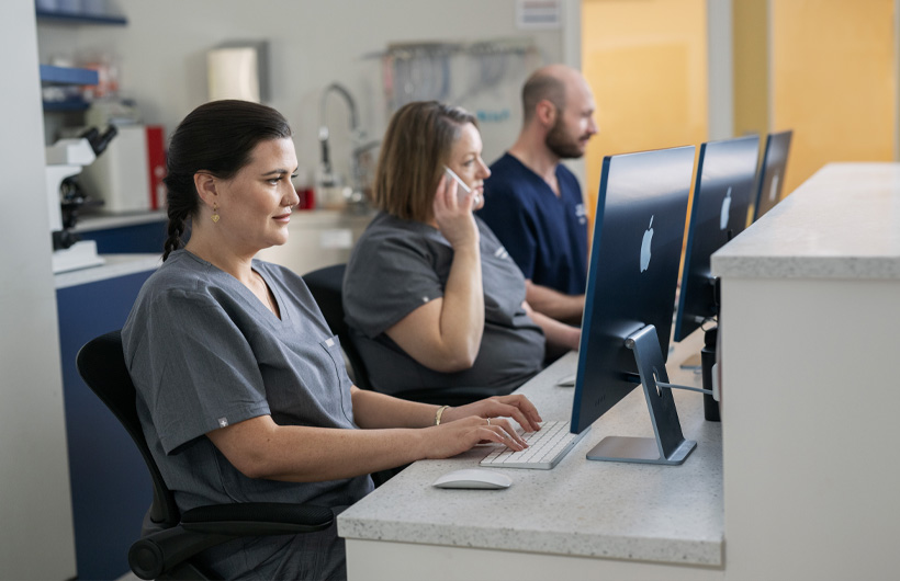iMac gives teams easy access to patient records.
